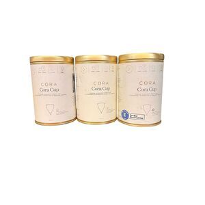 3 Cora Easy To Use Reusable Menstrual Cup flexible - Size 2 soft medical grade